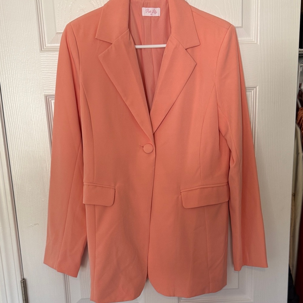 Pink Lily Coral Women's Blazer